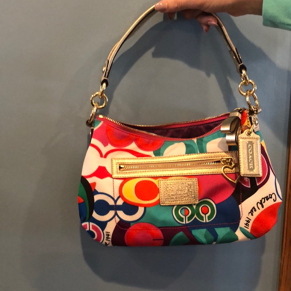 Authentic coach poppy pop C Graffiti Crossbody